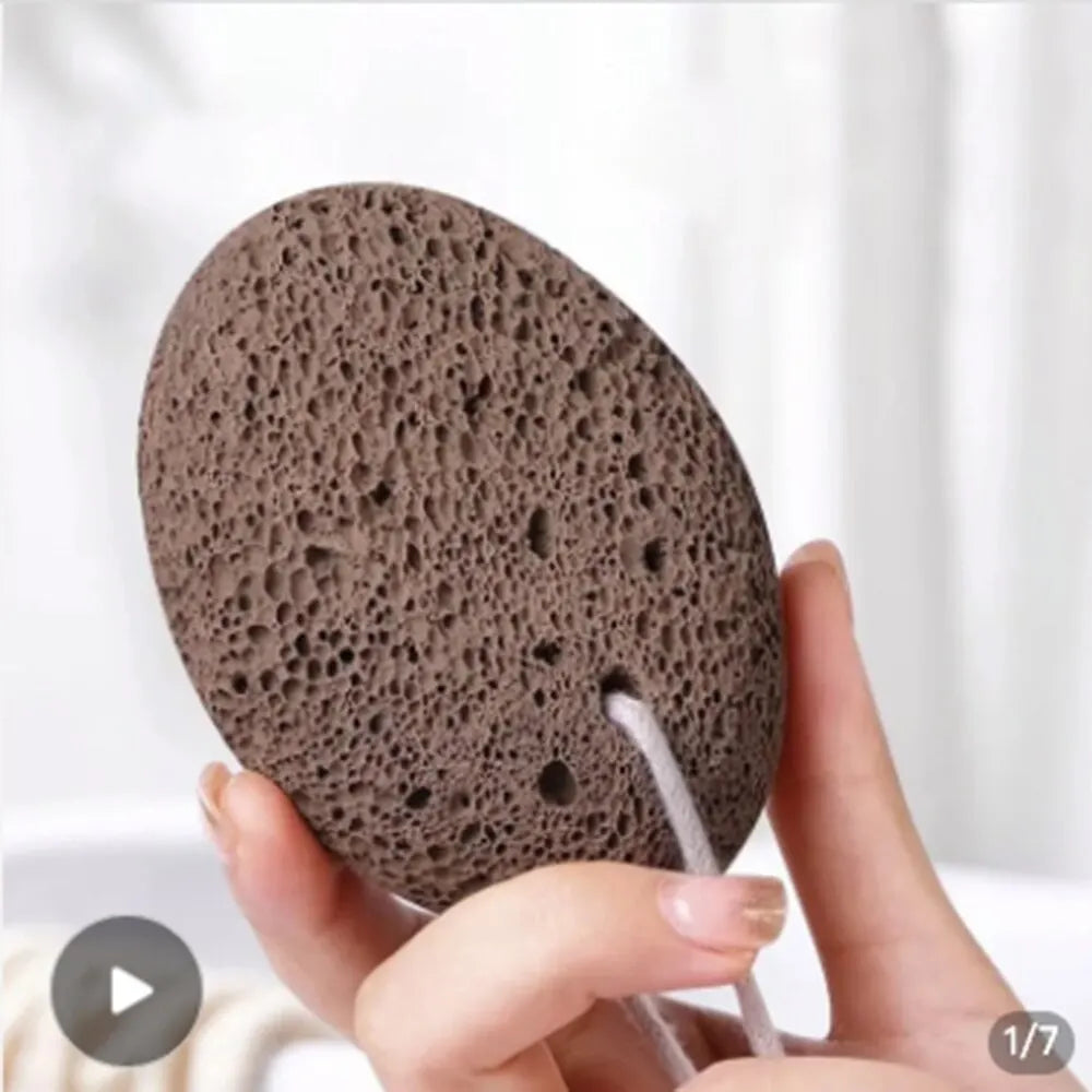 Natural Pumice Stone Foot Scrubber - Pedicure Exfoliation Tool for Removing Calluses and Smoothing Heels, Hands, and Body