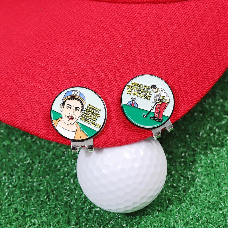 Magnetic Golf Hat Clip with Ball Marker - Electroplated Golf Marker and Training Accessory for Kids, Boys, Girls, and Golf Gifts