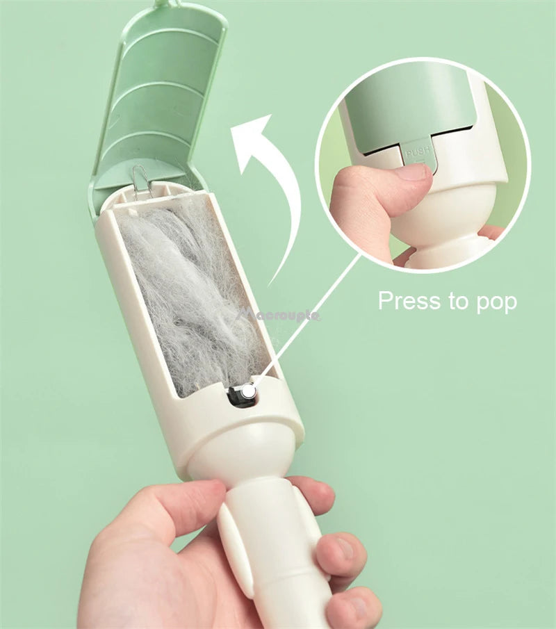 Effortless Pet Hair Removal: Self-Cleaning Electrostatic Brush for Clothes & Upholstery