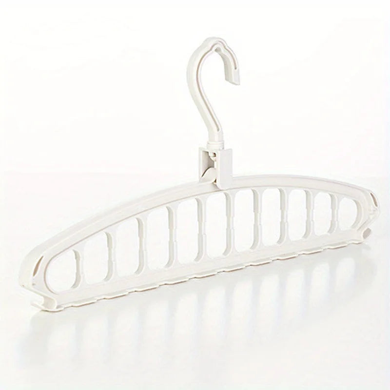 Folding Multi-Hole Clothes Hanger – Non-Slip Space-Saving Rack Organizer for Jeans, Trousers & Scarves