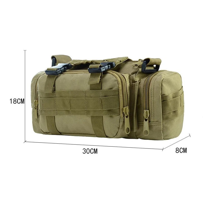 High-Quality Tactical Waist Pack – Outdoor Backpack, Molle Pouch for Camping, Hiking – 3P Chest Bag