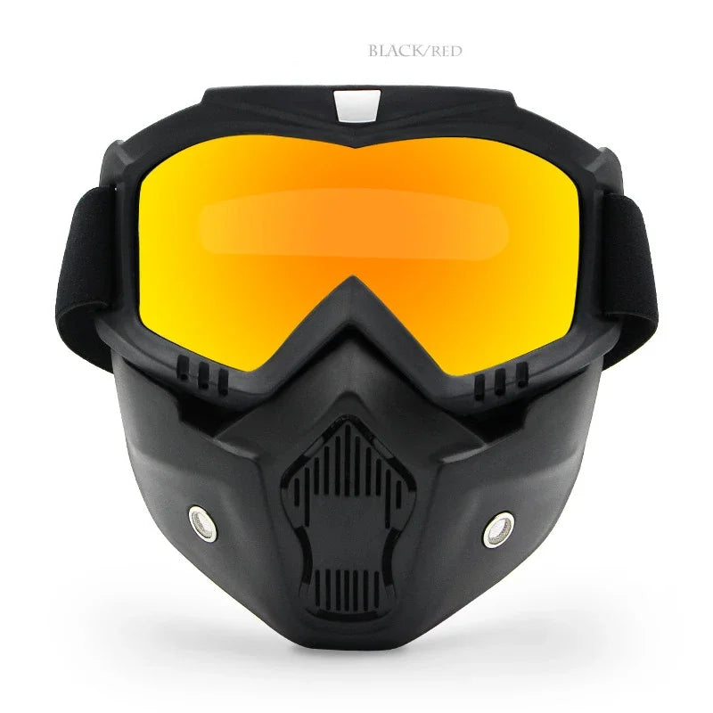Versatile Tactical Face Mask with Detachable Protective Goggles – 6 Colors for Kids’ Outdoor Activities & Adventure Gifts
