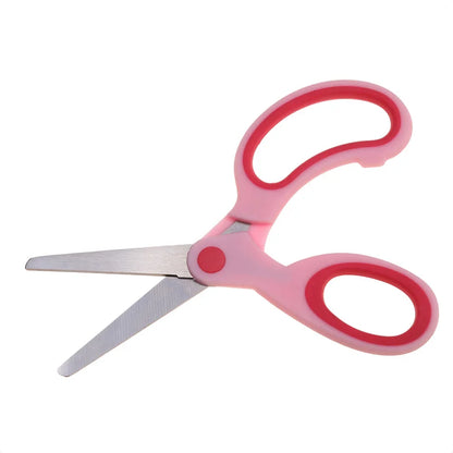 Kids Safety Scissors — Left-Handed Student Scissors with Sleeve for DIY, Paper Cutting & Stationery