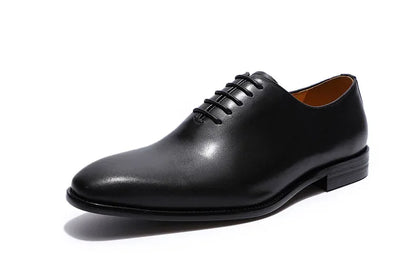 Designer Genuine Leather Men’s Wholecut Oxford Shoes – Luxury Black & Brown Dress Shoes for Business & Formal Wear