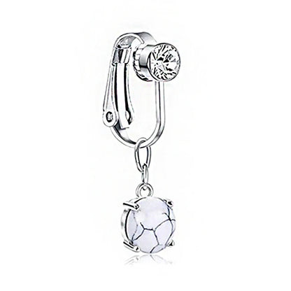 Faux Snake Belly Ring – Fake Clip-On Umbilical Navel Piercing, Belly Button & Cartilage Body Jewelry