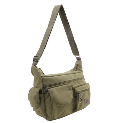 Men's Casual Sling Bag – Vintage Crossbody Messenger Shoulder Bag for Travel & Outdoor Use