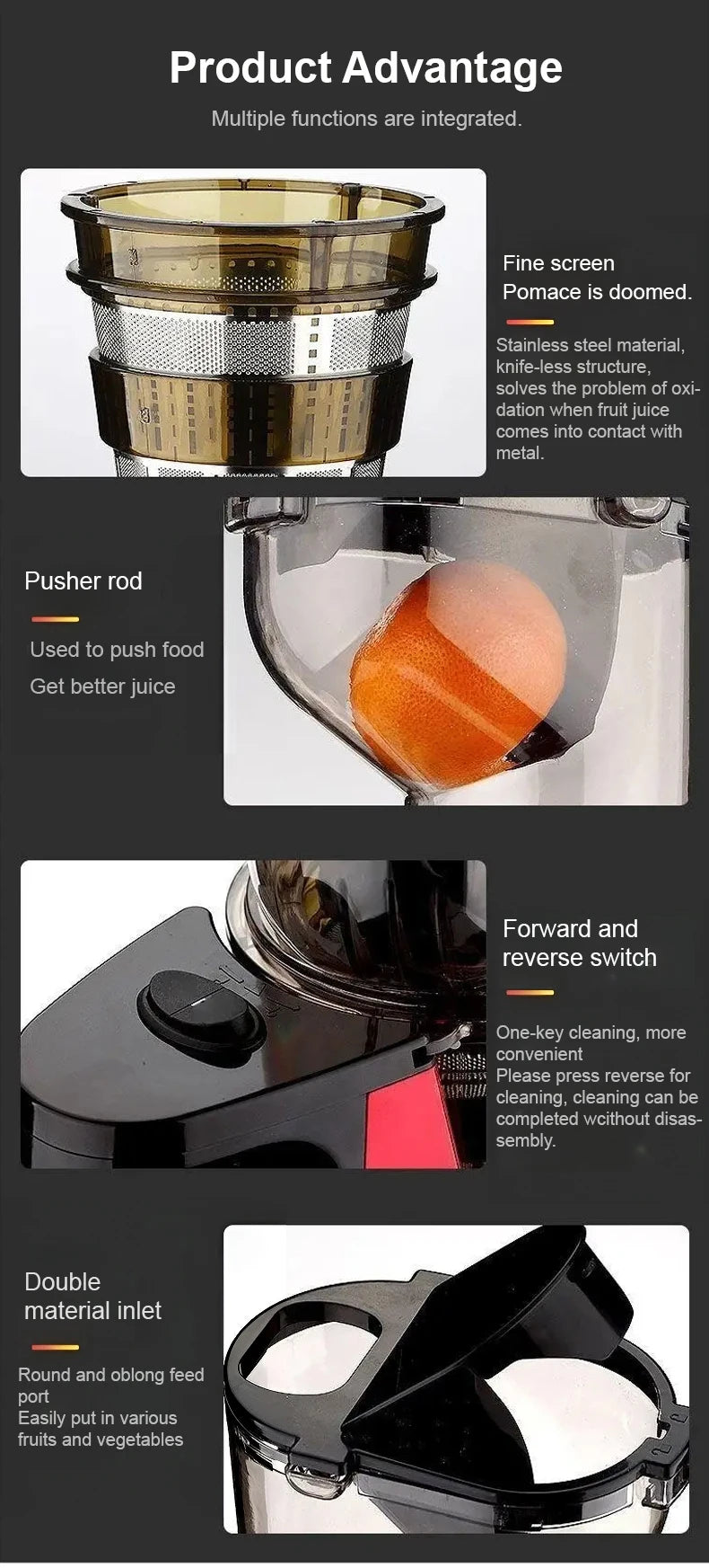 Portable Electric Fruit Juicer — Mini Household Juicer Cup for Fresh Orange & Fruit Juice Separation