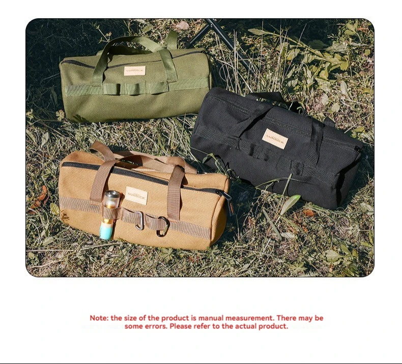 Cylinder Handheld Storage Bag – Large Capacity Thickened Camping Tent Peg and Tool Organizer Bag