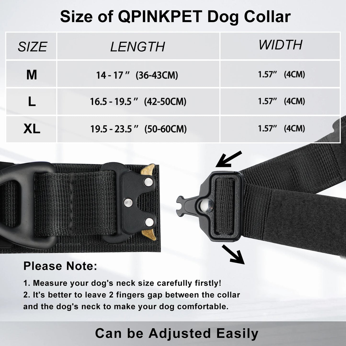 AirTag Tactical Dog Collar with Handle: Military-Grade Collar for Large and Medium Dogs - Features Metal Buckle for Extra Security