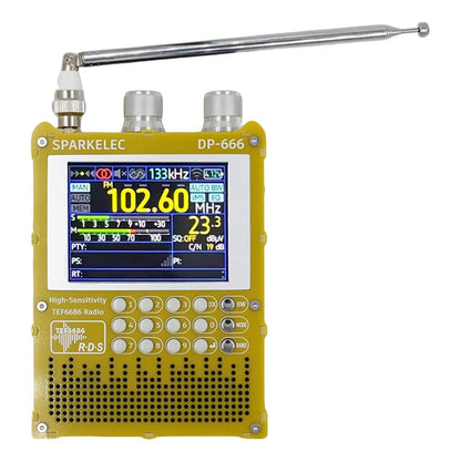 DP-666 TEF6686 Digital Radio - Full-Band FM AM LW MW SW Receiver with ESP32, RDS & 2.8-Inch IPS LCD