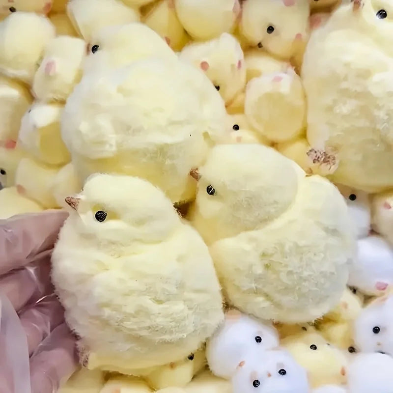 Yellow Chick Squishy Toy - Soft Squeeze Pop Fidget Stress Relief Gift for Kids & Adults