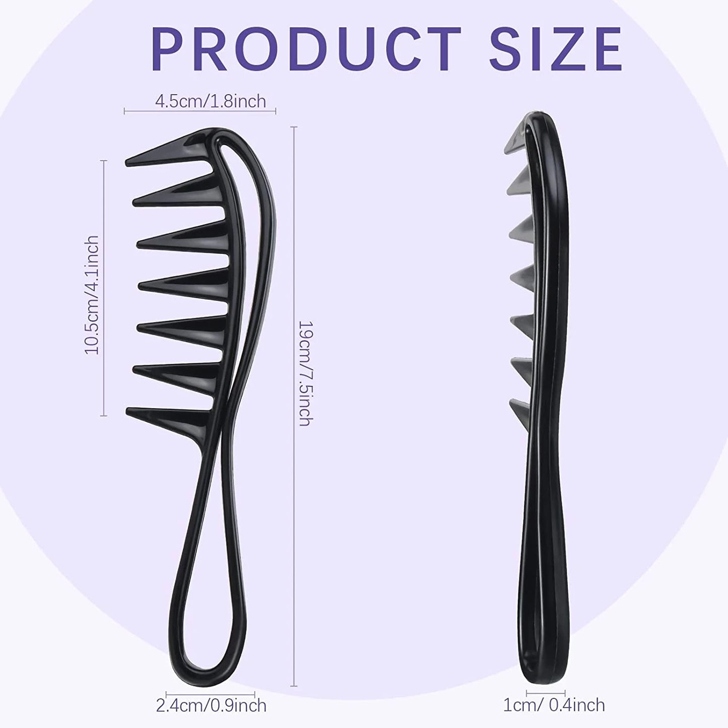 Wide Tooth Shark Plastic Comb for Men - Barber Styling & Hairdressing Tool, Ideal for Clipping, Curling, and Scalp Massage