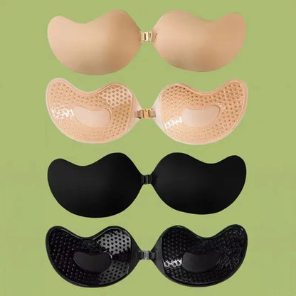 Invisible Stick-On Lift Bra - Strapless Seamless Push-Up Bra for Women, Backless Outfit & Lingerie Accessory
