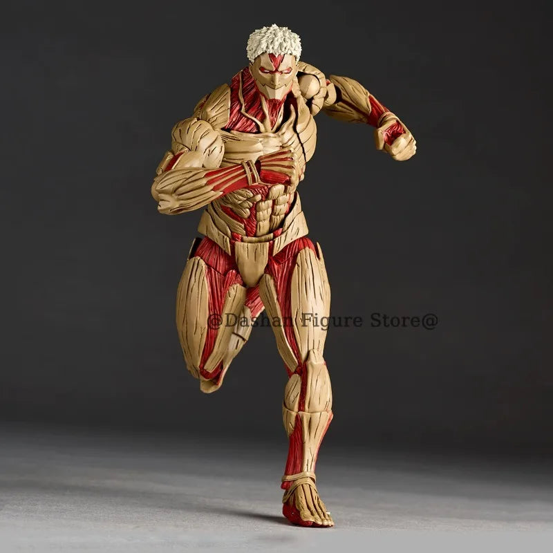 Attack on Titan Revoltech Action Figure – Armored Titan Reiner Braun PVC Model Toy Collectible