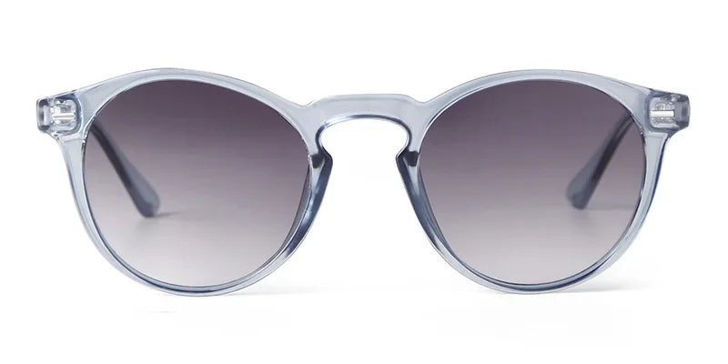 Vintage Round Sunglasses – 2024 Fashion Design for Men & Women, Retro Rivet Yellow & Blue Lens, Square Sun Glasses