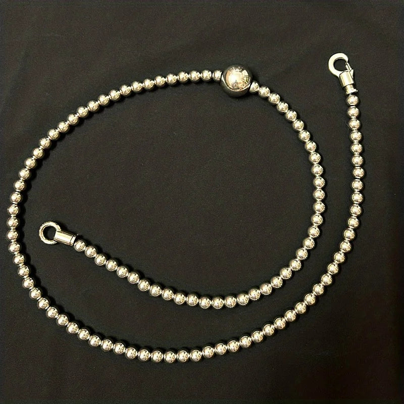 EDC Stainless Steel Ball Bracelet and Necklace - Titanium Steel Personal Safety Accessory for Everyday Carry