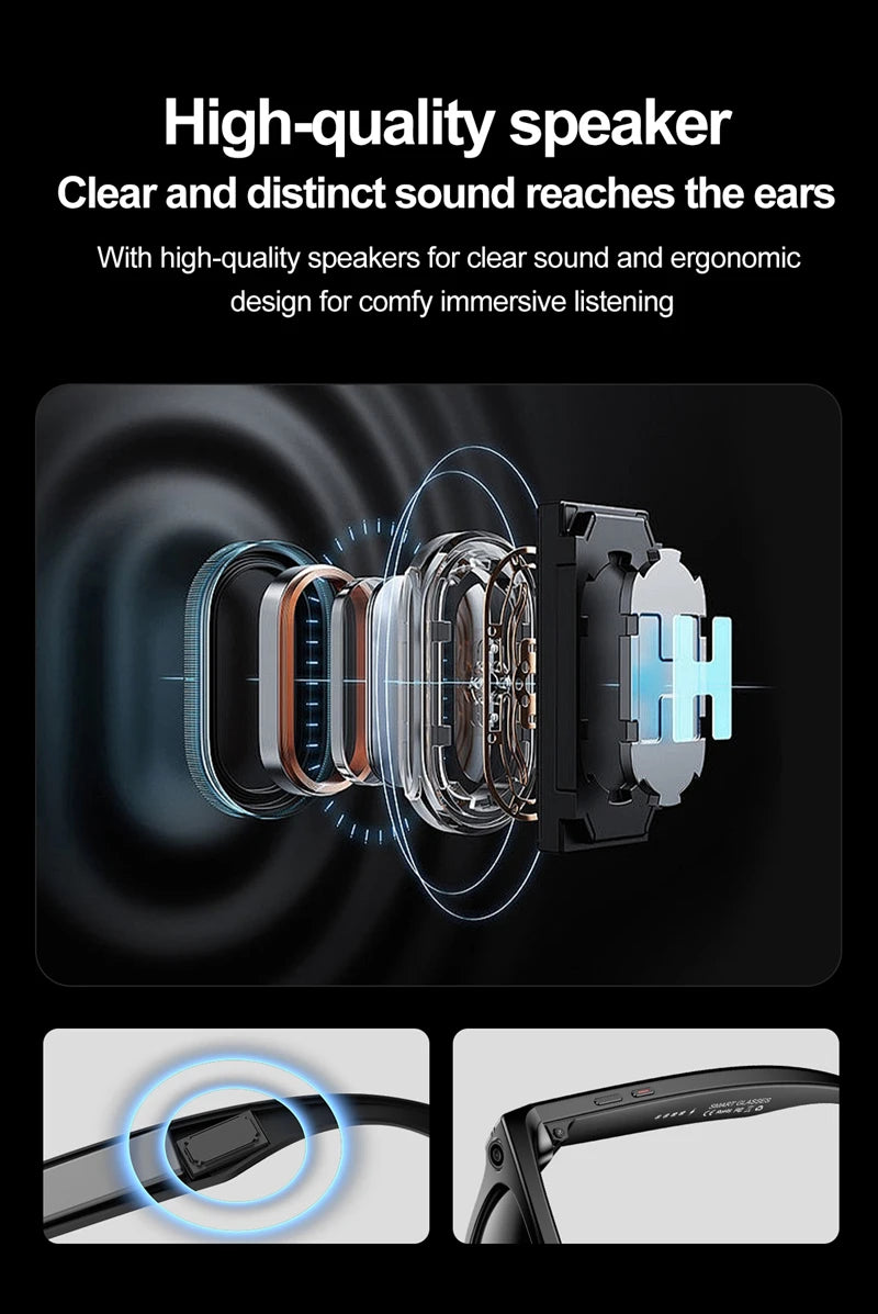 Xiaomi W600 Smart Glasses — AI Intelligent Sunglasses with Camera, Video Recording, Bluetooth Music & Calls, IP65 Waterproof