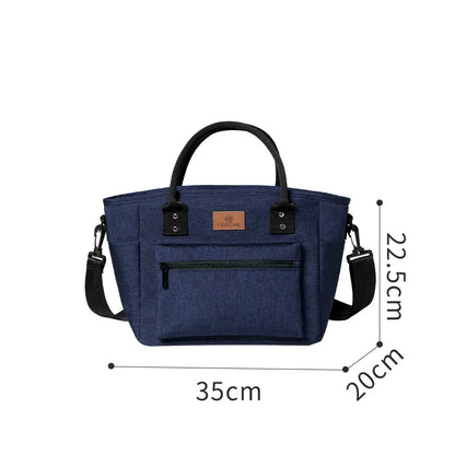 Portable Insulated Lunch Bag – Waterproof Picnic Lunch Box Tote for Office, Rice, and Meals