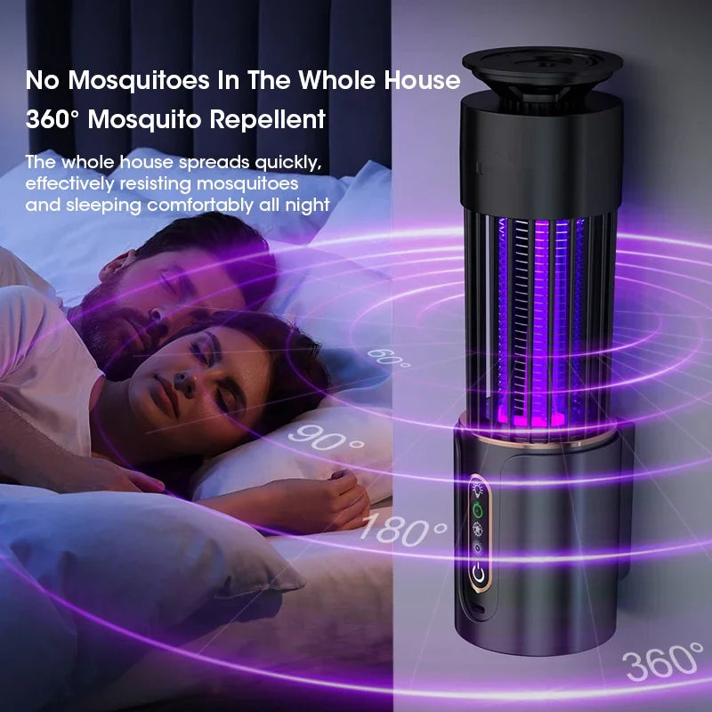 Mosquito Killer Lamp & USB Camping Lantern — Electric Insect Fly Trap with Timing Function for Outdoor Repellent