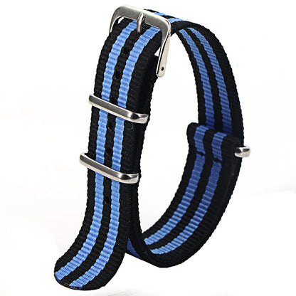 Nylon Watch Strap 16mm 18mm 20mm 22mm — Waterproof Army Sport Watch Band Replacement Belt