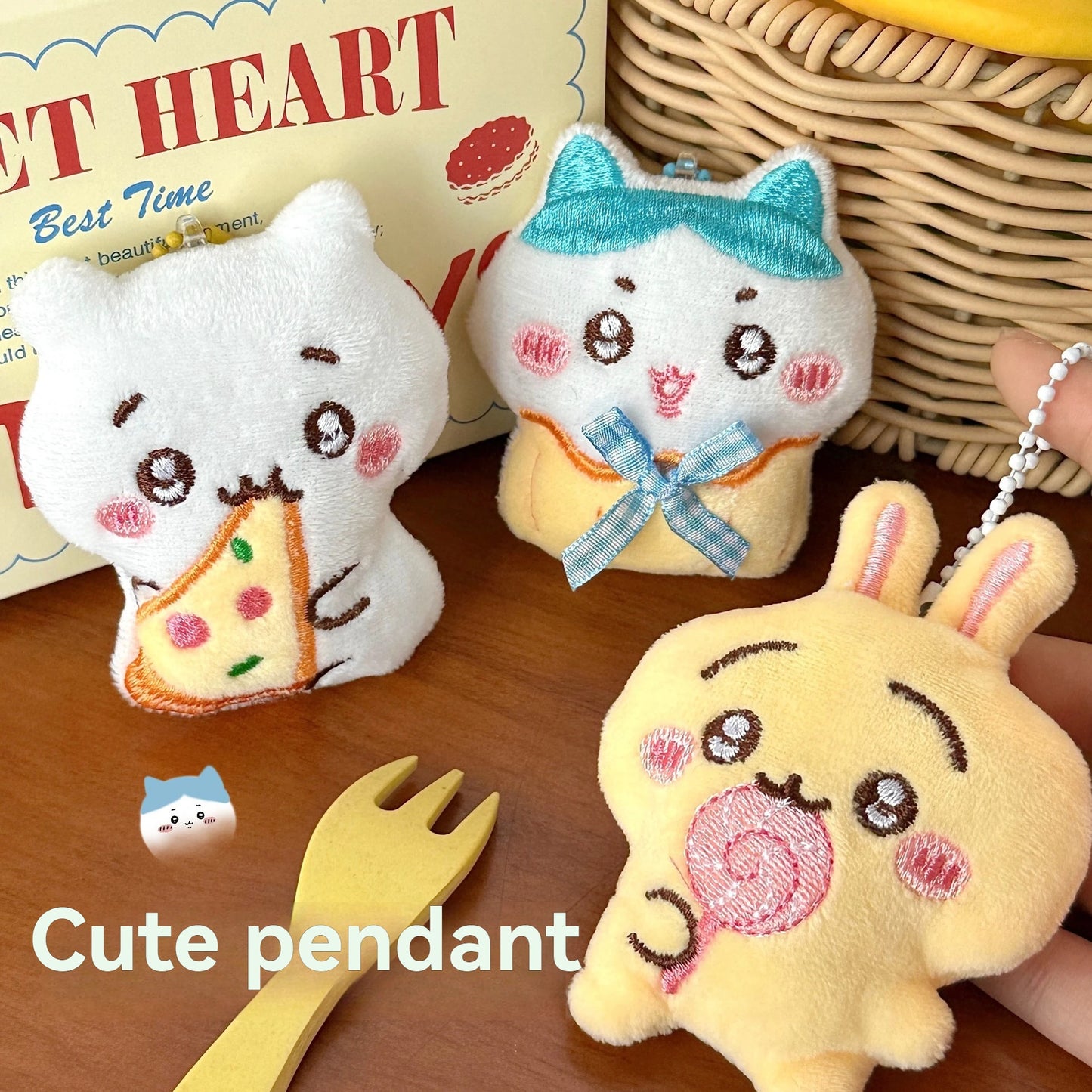 Chiikawa Plush Cartoon Pendant - 1/3PCS Cute Doll Brooch Backpack Keychain Decoration Accessories