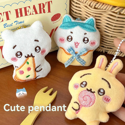 Chiikawa Plush Cartoon Pendant - 1/3PCS Cute Doll Brooch Backpack Keychain Decoration Accessories