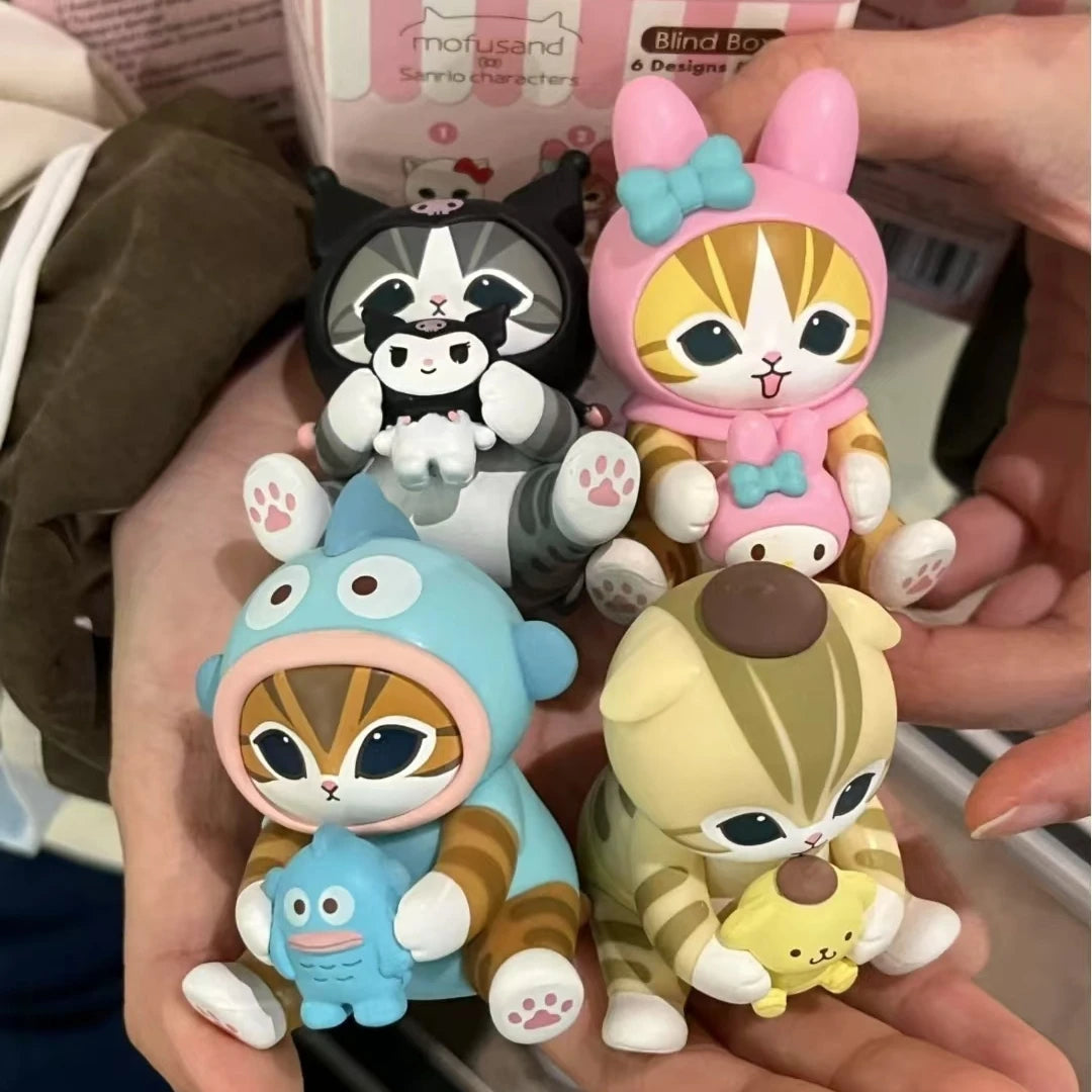 Mofusand Shark Cat Blind Box - Cute Fish Vinyl Doll Toy Display Collectible Figure