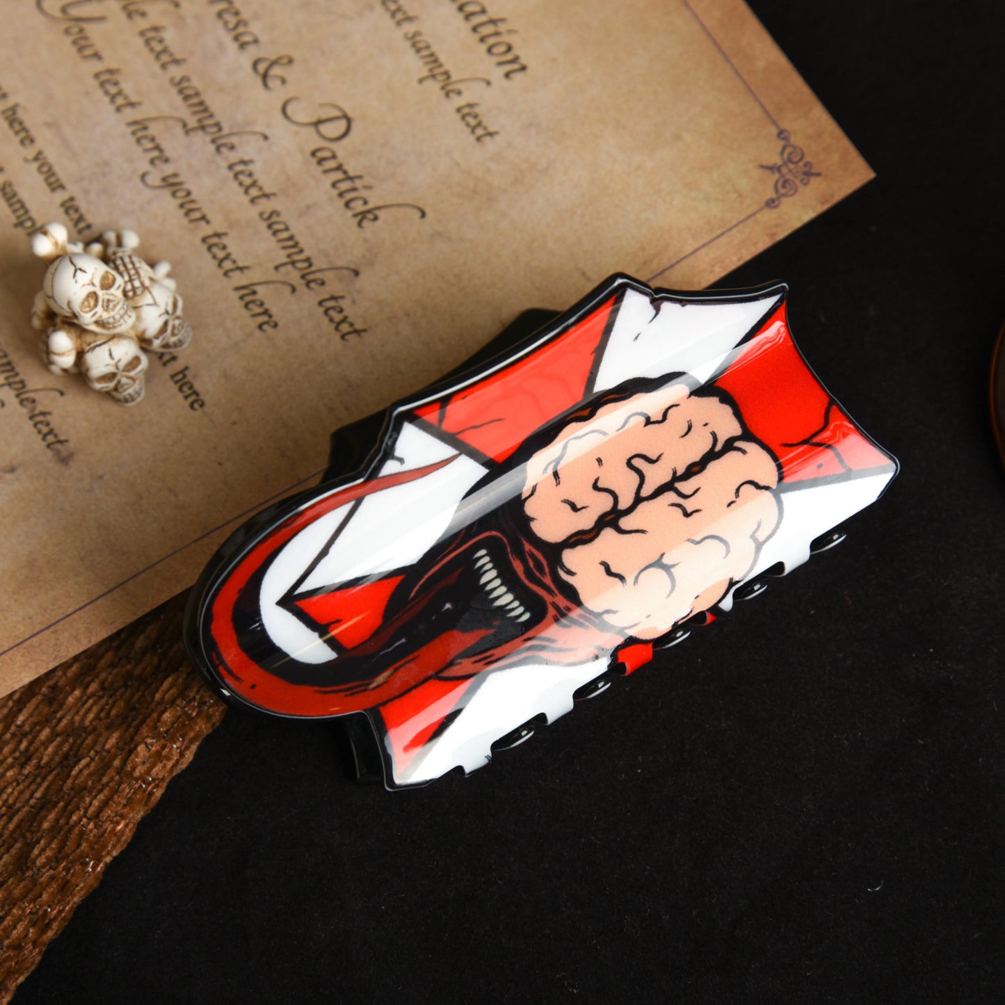 Muweordy Horror Series Hair Claw | Halloween Clown Crab Hair Clip for Women