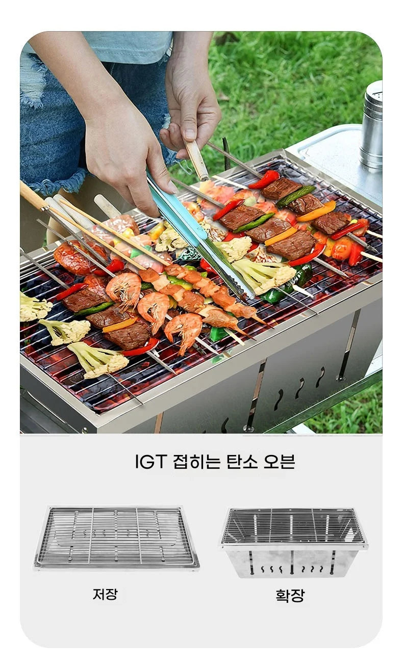 Lohascamping Folding IGT Table – Lightweight Portable Roll-Up Table with Adjustable Legs for Camping, BBQ & Outdoor Cooking