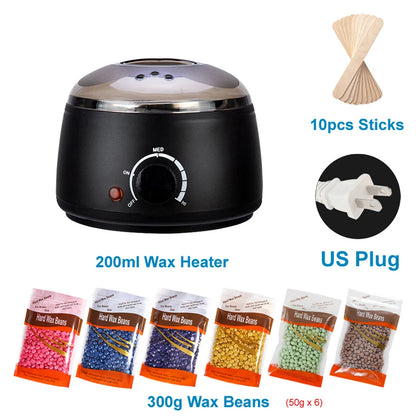 200/500ml Electric Wax Heater – Hot Paraffin Pot for Hair Removal & Waxing