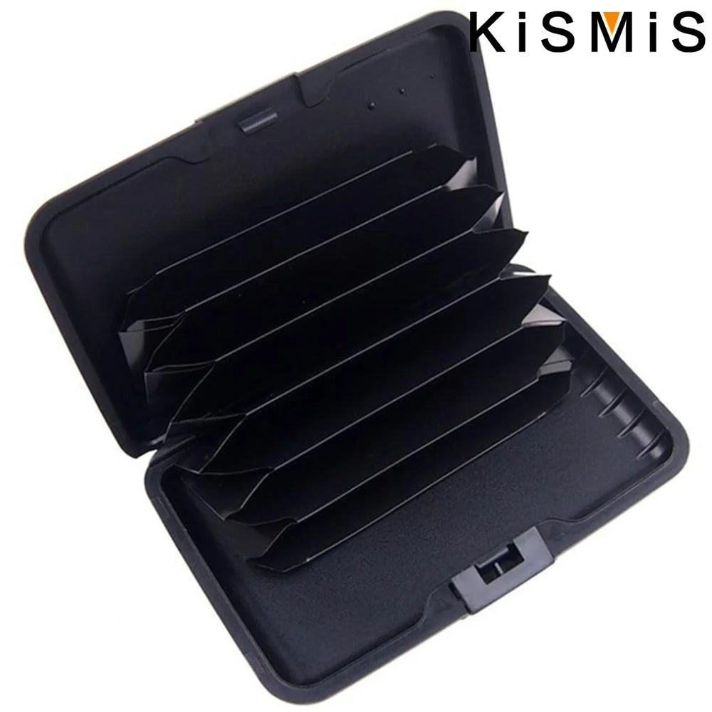 KISMIS RFID Metal Wallet – Business ID & Credit Card Protector for Men & Women, Card Holder with Package Box