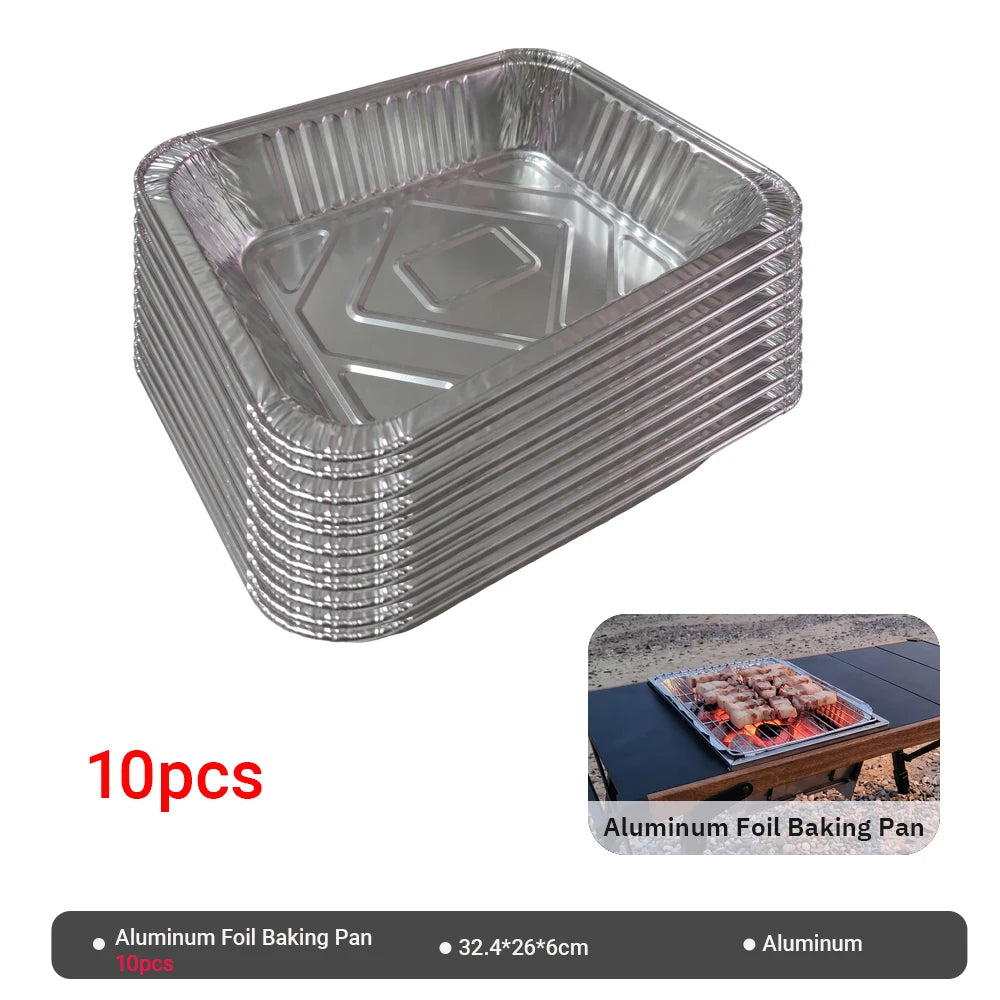 Pandatour IGT Stainless Steel Camping Grill - Folding High-Heat BBQ Stand for Outdoor Picnics & Barbecues