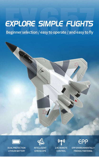 RC SU-35 Foam Fighter Jet – 2.4G Remote Control Glider Airplane Toy for Kids & Boys
