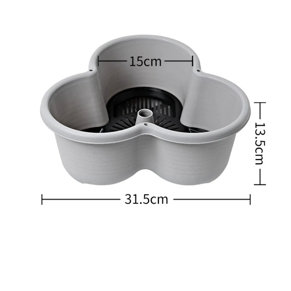 Vertical Stackable Garden Planter Tower - Multi-Layer Flower Pot with Rolling Casters