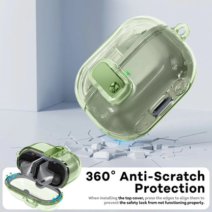 Buds3 Pro Lockable TPU Case – Transparent Protective Shell with Cleaning Kit for Samsung Galaxy Buds 3/3 Pro