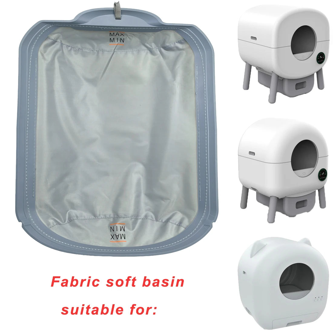 Automatic Cat Litter Box Liner - Soft Fabric Removable Mat Replacement Accessory for Smart Cat Litter Boxes