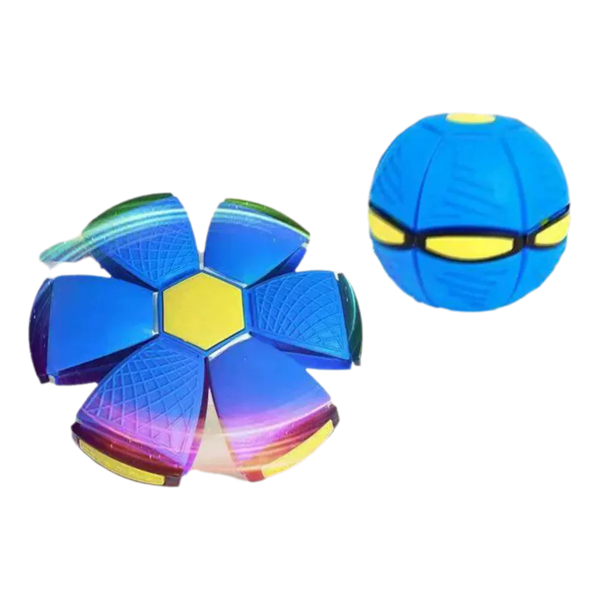 Blue Flying Saucer Deformation Ball Toy – Outdoor Parent-Child Foot Pressure Magic Vent Stress Relief Sports Toy