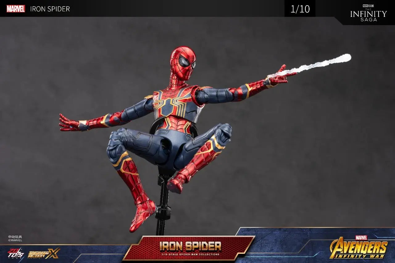 ZD Toys Spider-Man No Way Home 1/10 Action Figure – Peter Parker Gold Black Red Marvel Legends Collectible Toy