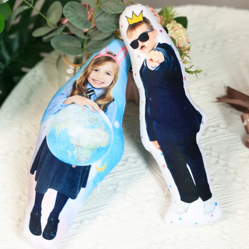 Personalized DIY Humanoid Cushion — Custom Photo Stuffed Boyfriend or Father Pillow, Lifesize Couple Gift Pillow