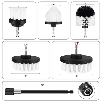 Cordless Drill Brush Kit - All-Purpose Electric Spin Scrubber & Cleaning Brush for Drilling and Cleaning Tasks