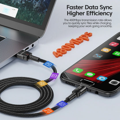 Toocki 2.4A Micro USB Cable – Fast Charging QC PD Data Cord for Samsung S6/S7, Redmi Note, Earphones, Fans