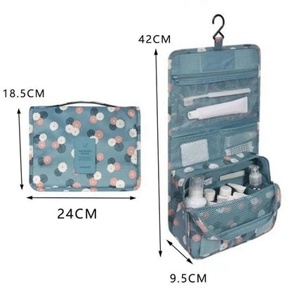 Waterproof Hanging Travel Makeup Bag – Bathroom Cosmetic Organizer for Men & Women