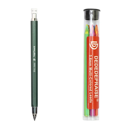 5.6mm Mechanical Pencils & Charcoal Graphite Lead – Soft, Medium & Hard HB to 14B Sketch Drawing Core