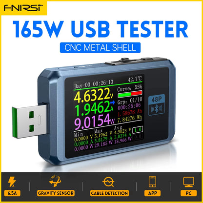 FNB58 USB Tester Voltmeter – TYPE-C Fast Charge Detection, Ammeter, Capacity & Ripple Measurement Tool