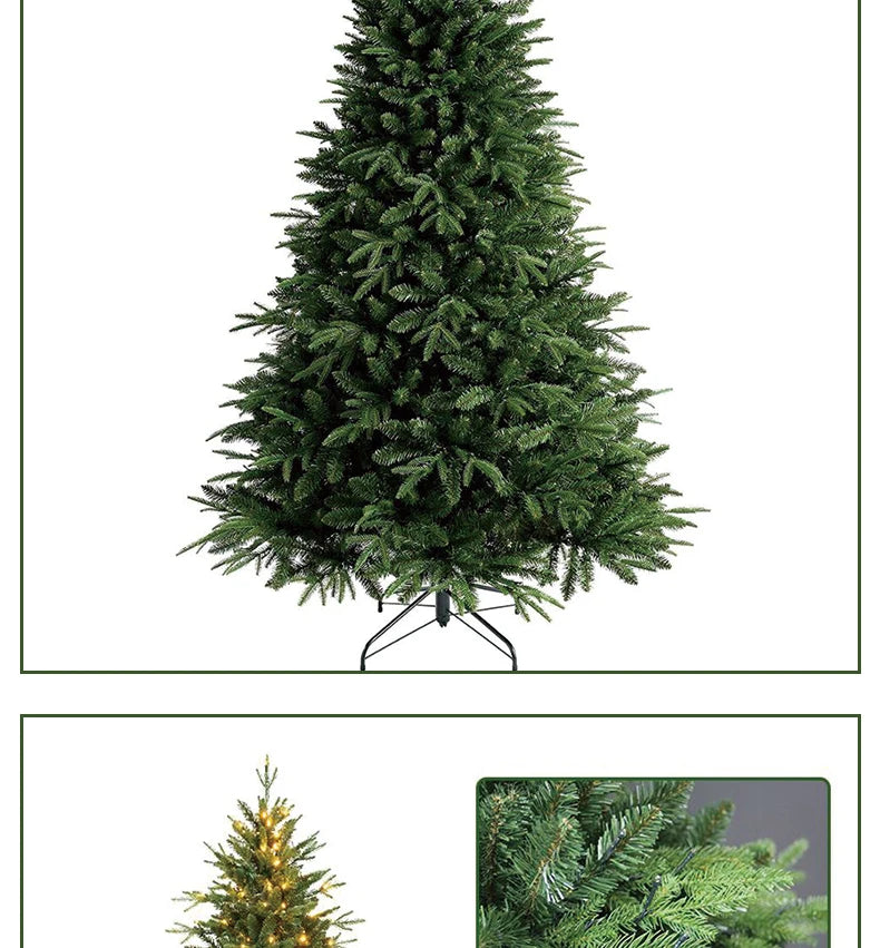 High-End PE Mixed Artificial Christmas Tree — 1.2m & 1.8m Decorative Holiday Tree for Gifts & Home Decor