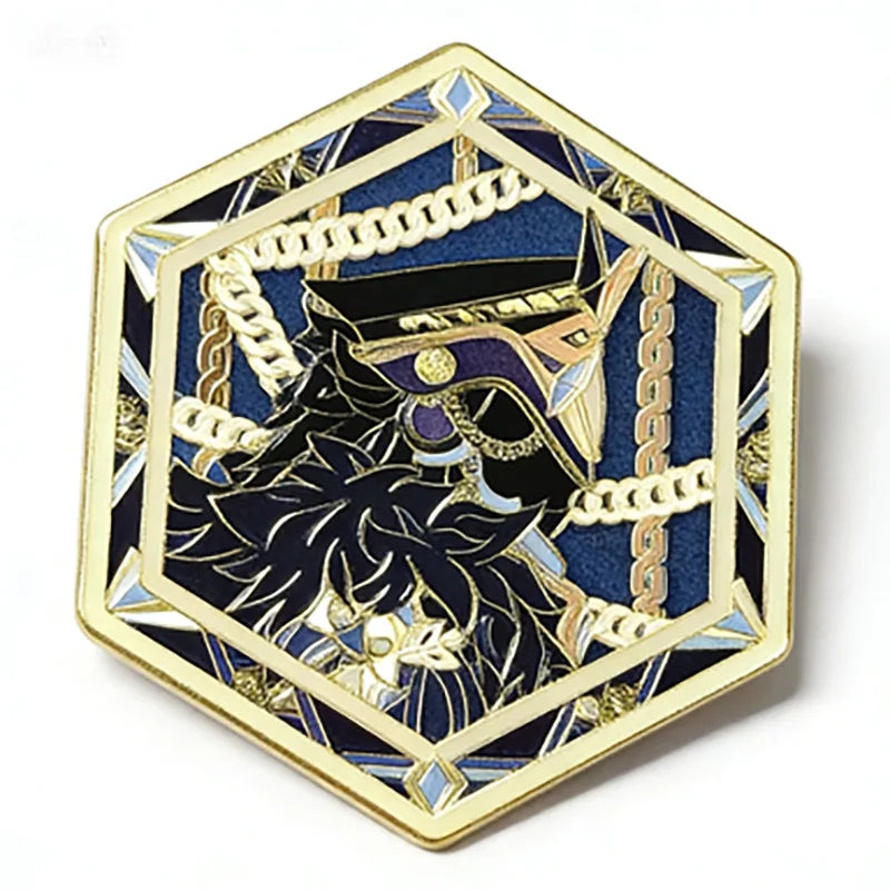 Honkai Star Rail & Genshin Impact Character Pins - Kawaii Metal Cosplay Brooch Badges for Fans