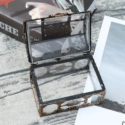 Transparent Pirate Treasure Box - Crystal Gem Jewelry Storage Organizer Chest for Trinkets & Accessories