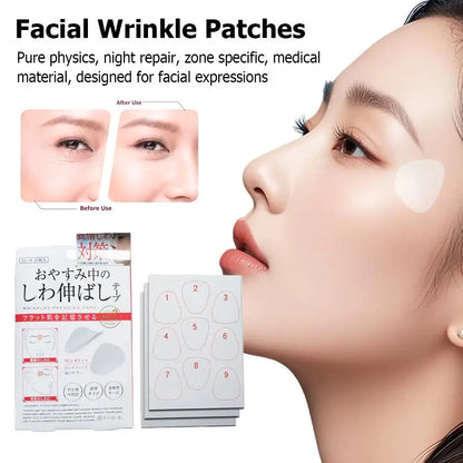 Forehead and Smile Line Patches – Transparent PE Anti-Aging Wrinkle Care Stickers for Nasolabial Folds