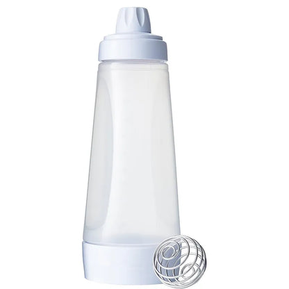 Pancake Batter Dispenser Mixer with BlenderBall Wire Whisk - Squeeze Bottle Pancake Shaker Dispenser JT194 by LMETJMA