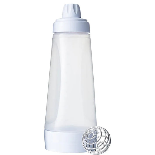 Pancake Batter Dispenser Mixer with BlenderBall Wire Whisk - Squeeze Bottle Pancake Shaker Dispenser JT194 by LMETJMA